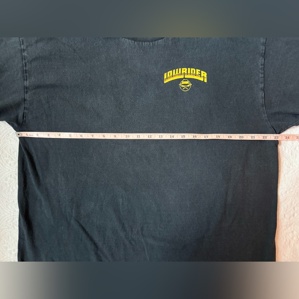 Lowrider Chola Life Chicano Graphic Black T Shirt Cali Car Culture Size XL - Picture 8 of 8